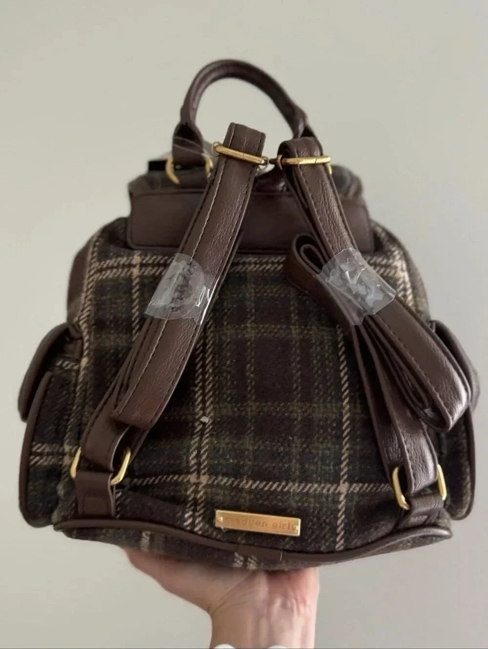 Madden Girl compact plaid
